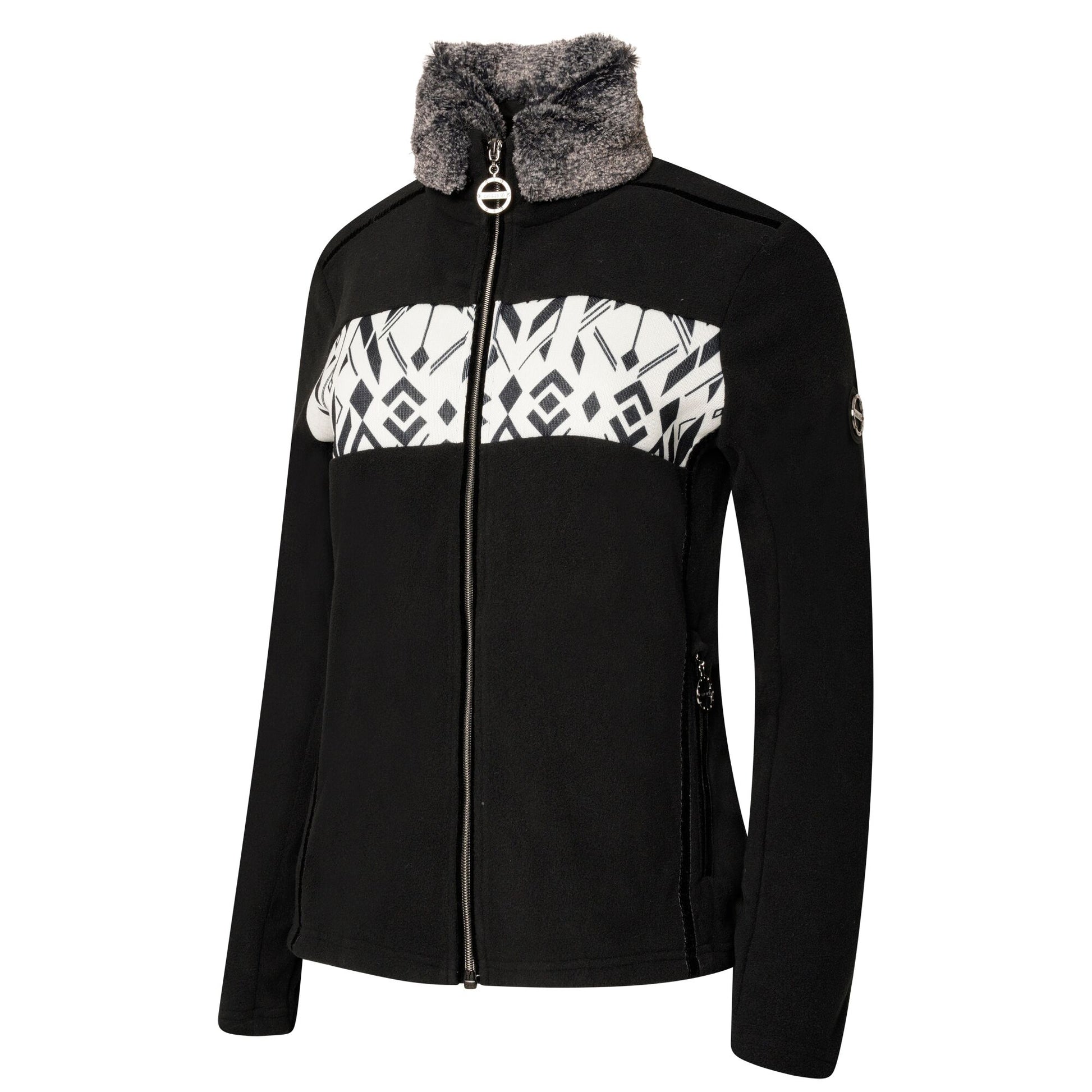 Black - Side - Dare 2B Womens-Ladies Engross II Full Zip Sweatshirt