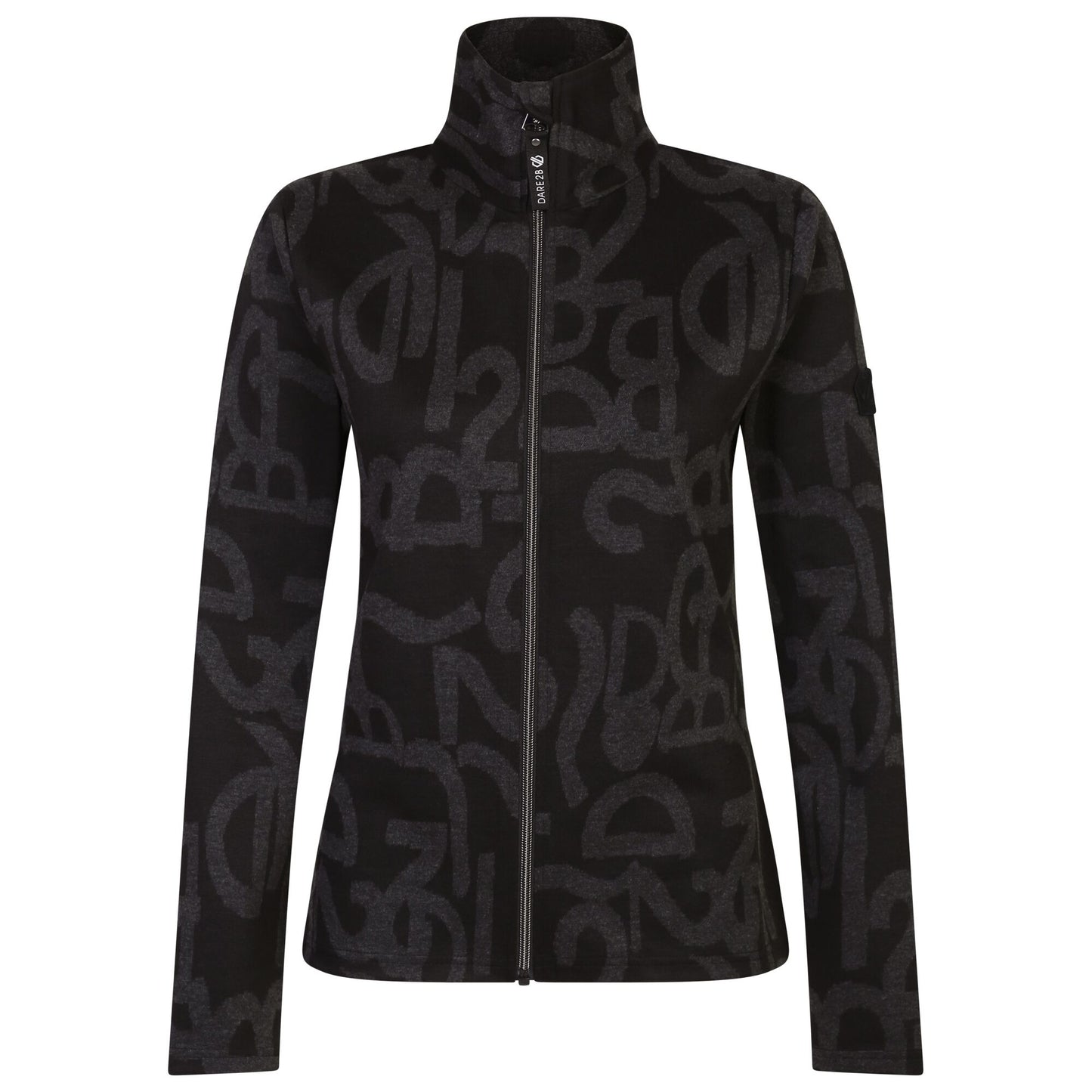 Black-White - Front - Dare 2B Womens-Ladies Glades Graffiti Jacket