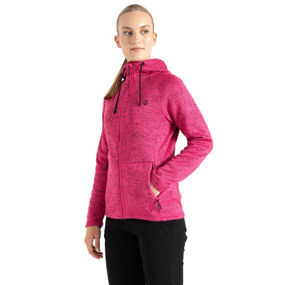 Pure Pink - Front - Dare 2B Womens-Ladies Marl Fleece Jacket