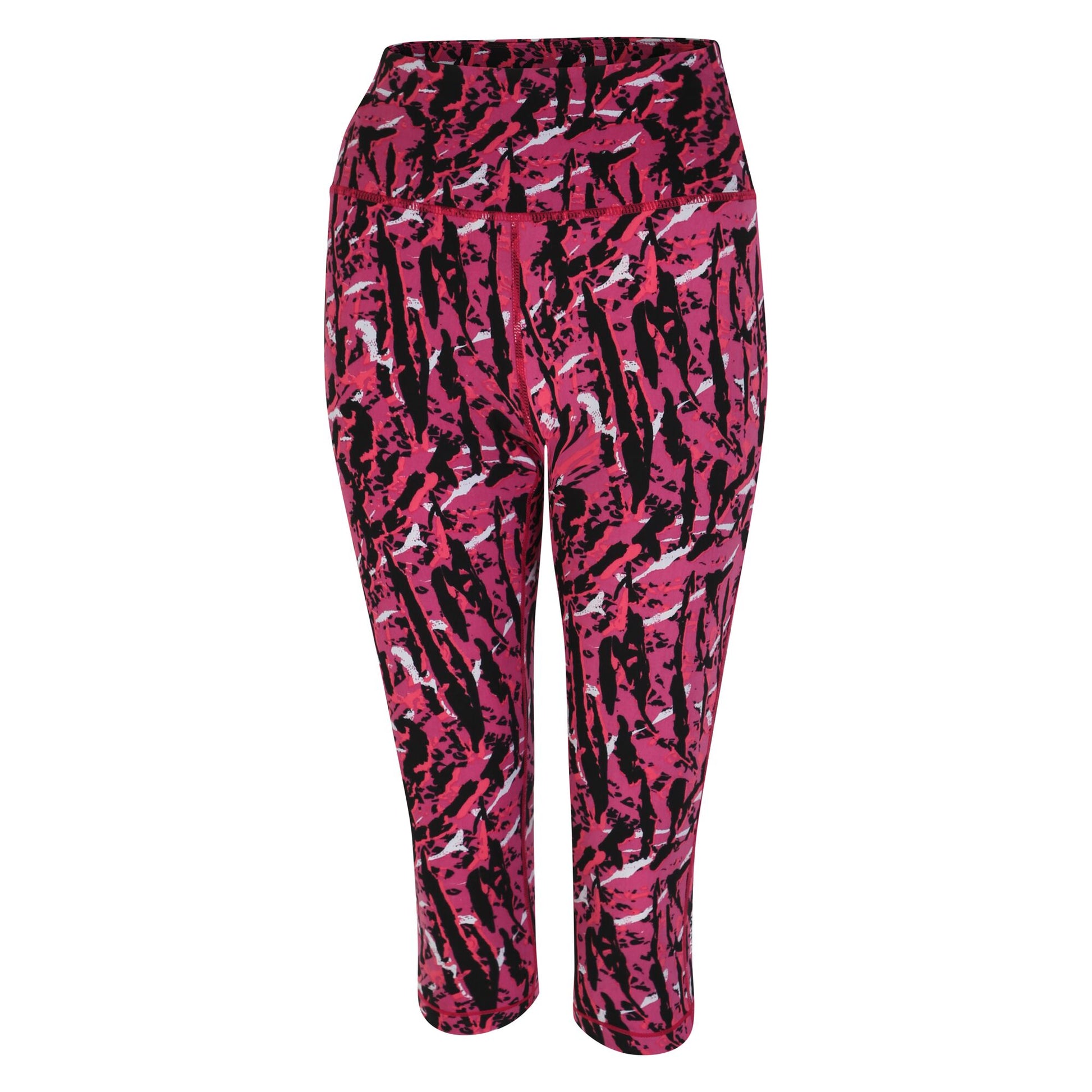 Neon Pink - Side - Dare 2B Womens-Ladies Influential Zebra Print 3-4 Leggings