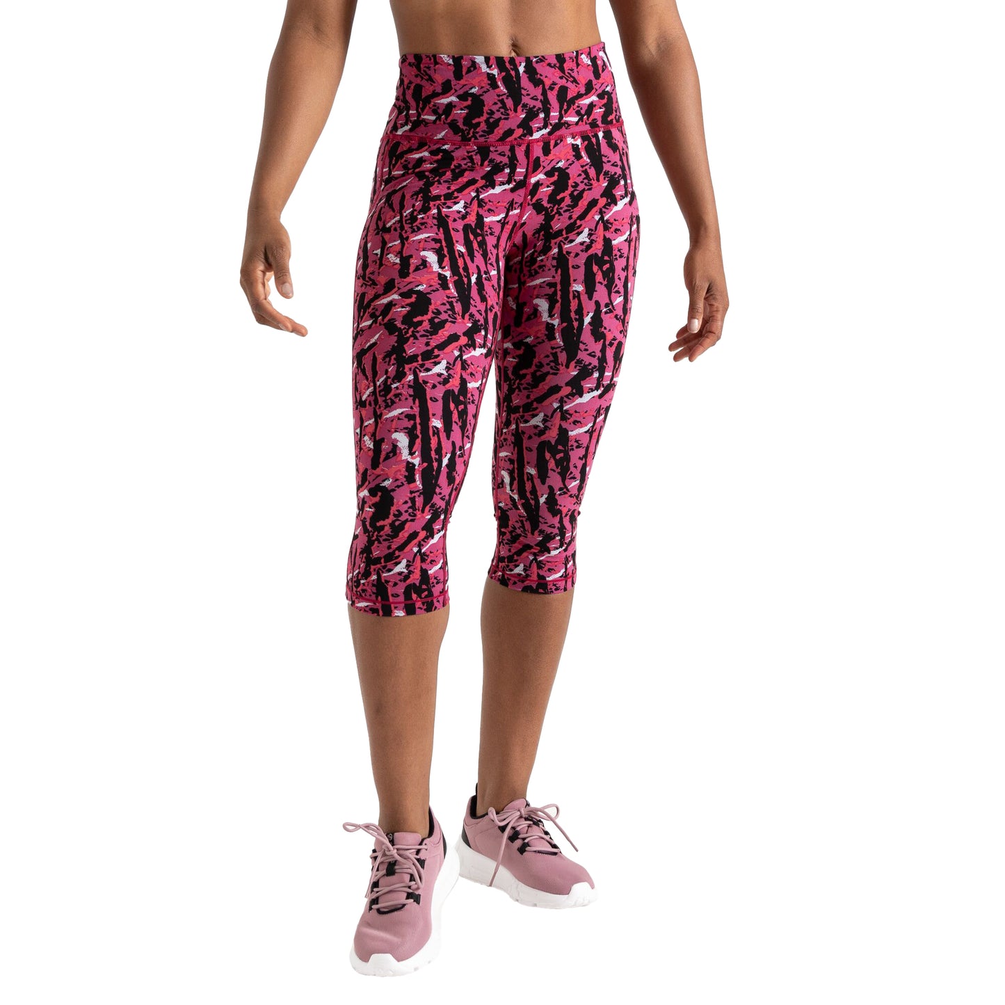 Neon Pink - Lifestyle - Dare 2B Womens-Ladies Influential Zebra Print 3-4 Leggings