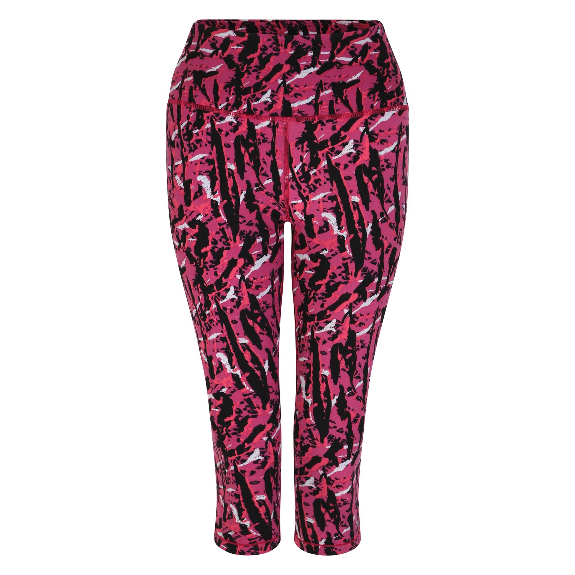 Neon Pink - Front - Dare 2B Womens-Ladies Influential Zebra Print 3-4 Leggings