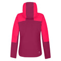 Berry-Neon Pink - Back - Dare 2B Womens-Ladies Mountain Series Contrast Panel Waterproof Jacket