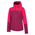Berry-Neon Pink - Side - Dare 2B Womens-Ladies Mountain Series Contrast Panel Waterproof Jacket