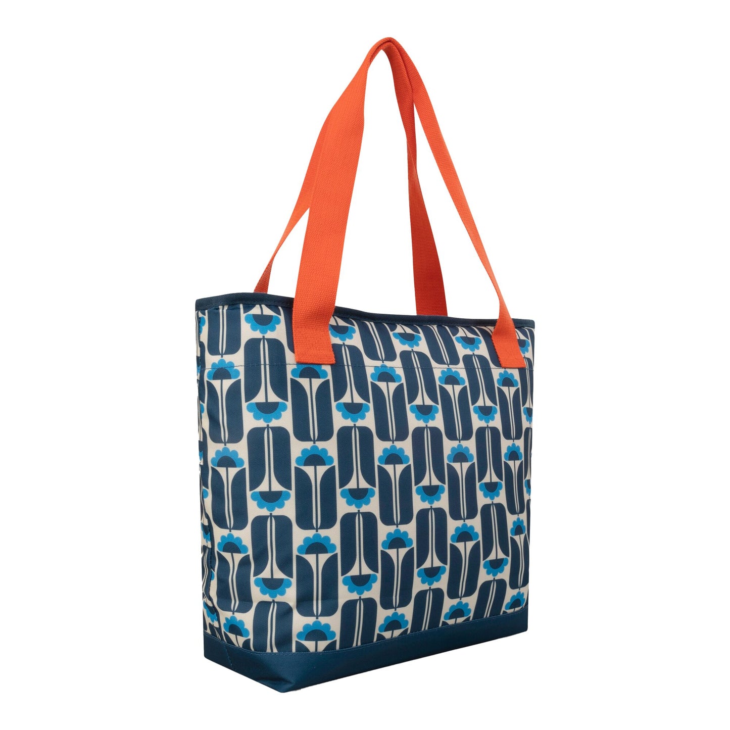 Navy - Back - Regatta Orla Kiely Tall Flowers Cool Bag