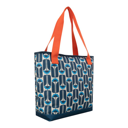 Navy - Back - Regatta Orla Kiely Tall Flowers Cool Bag