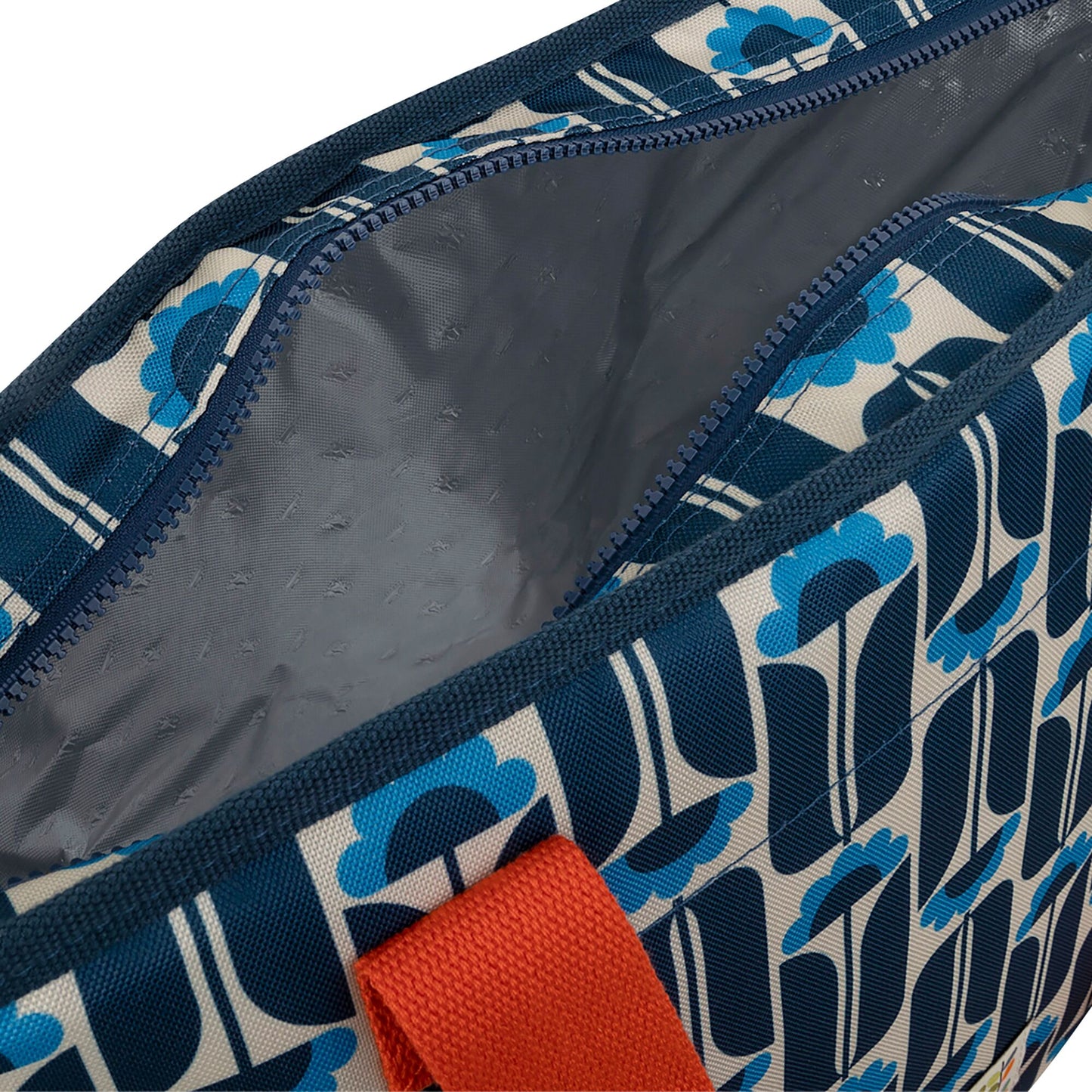 Navy - Side - Regatta Orla Kiely Tall Flowers Cool Bag