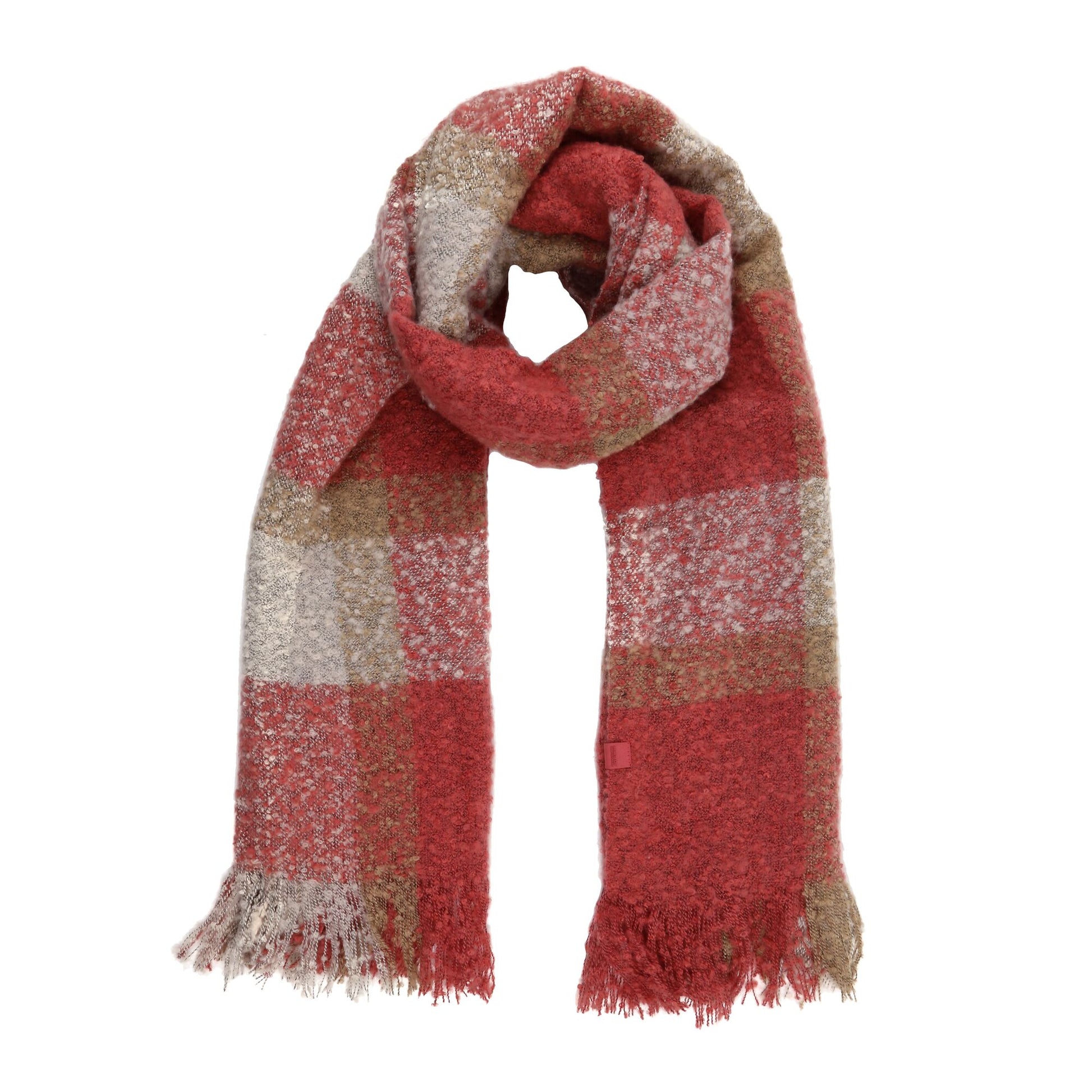 Mineral Red-Light Vanilla - Front - Regatta Womens-Ladies Ilarina Winter Scarf