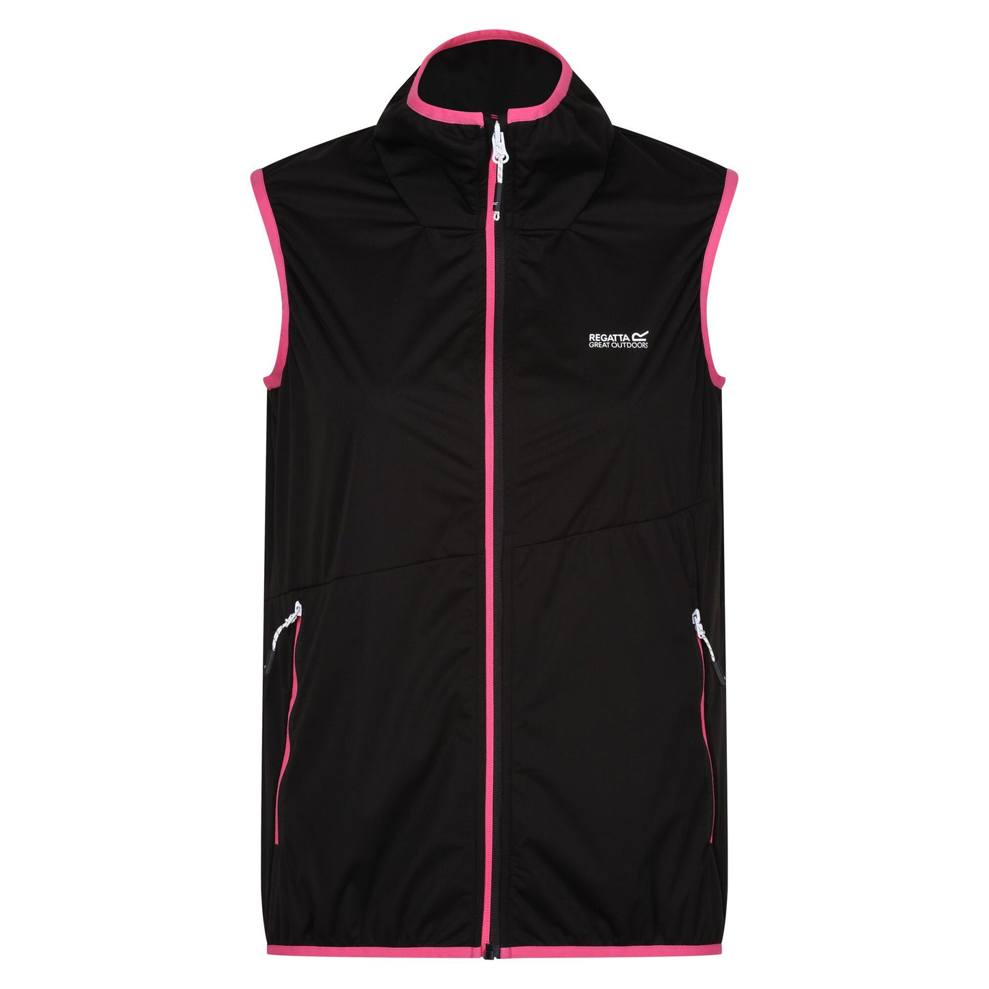 Black-Flamingo Pink - Front - Regatta Womens-Ladies Body Warmer