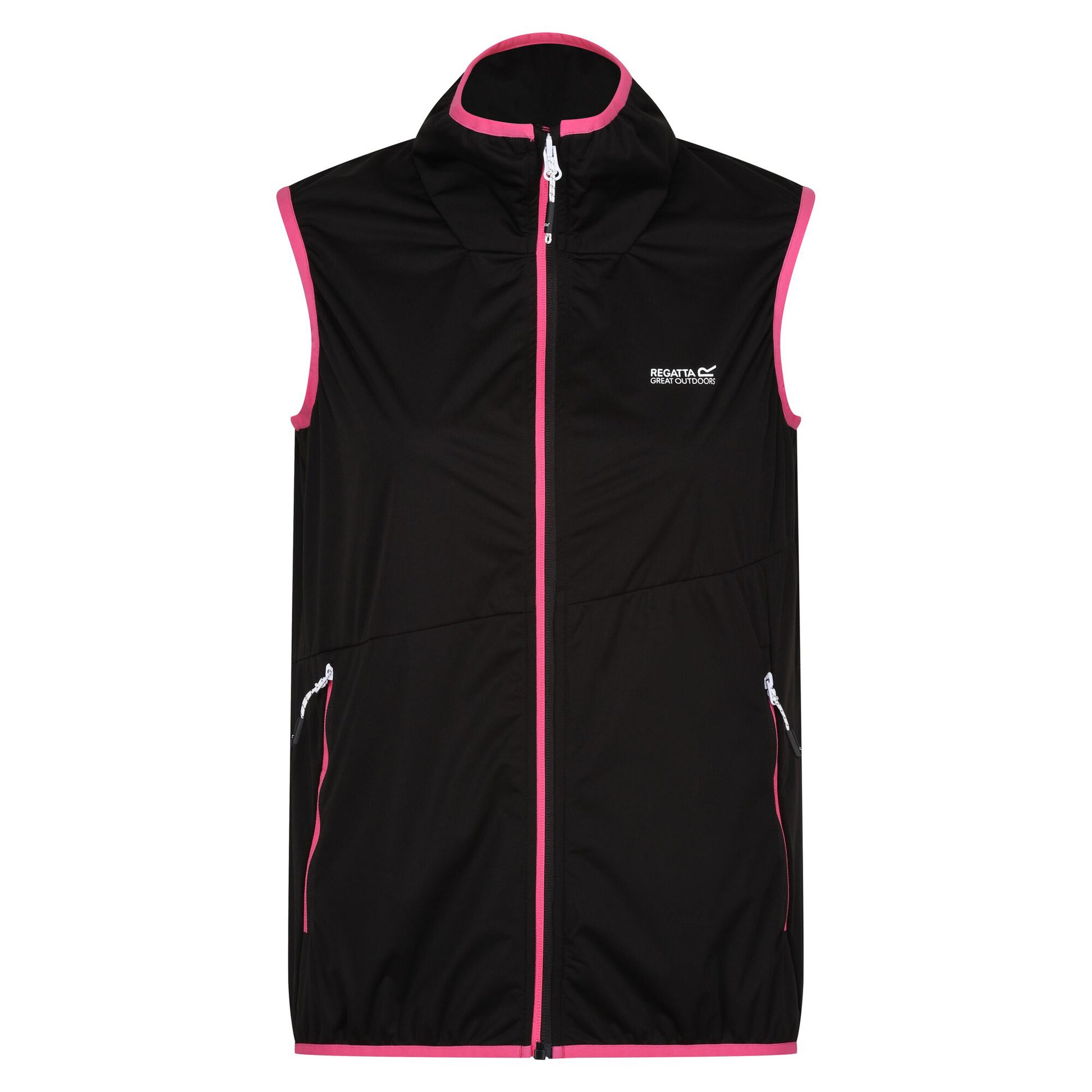 Black-Flamingo Pink - Front - Regatta Womens-Ladies Body Warmer