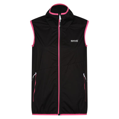 Black-Flamingo Pink - Front - Regatta Womens-Ladies Body Warmer