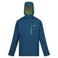 Moroccan Blue-Piquant Green - Front - Regatta Mens Okara Waterproof Jacket