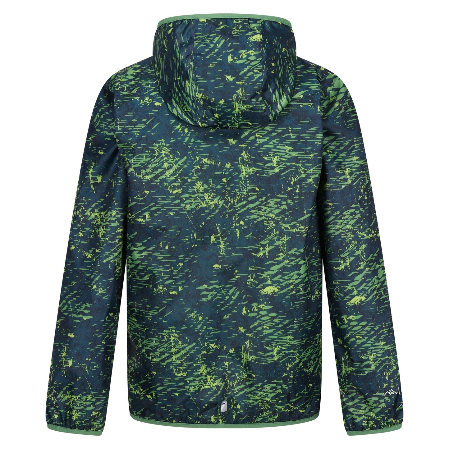 Moroccan Blue - Back - Regatta Childrens-Kids Scratch Packaway Waterproof Jacket