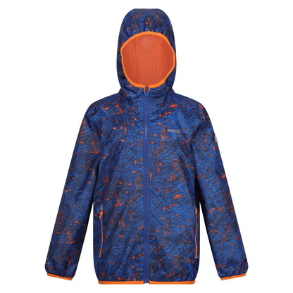 New Royal - Front - Regatta Childrens-Kids Scratch Packaway Waterproof Jacket