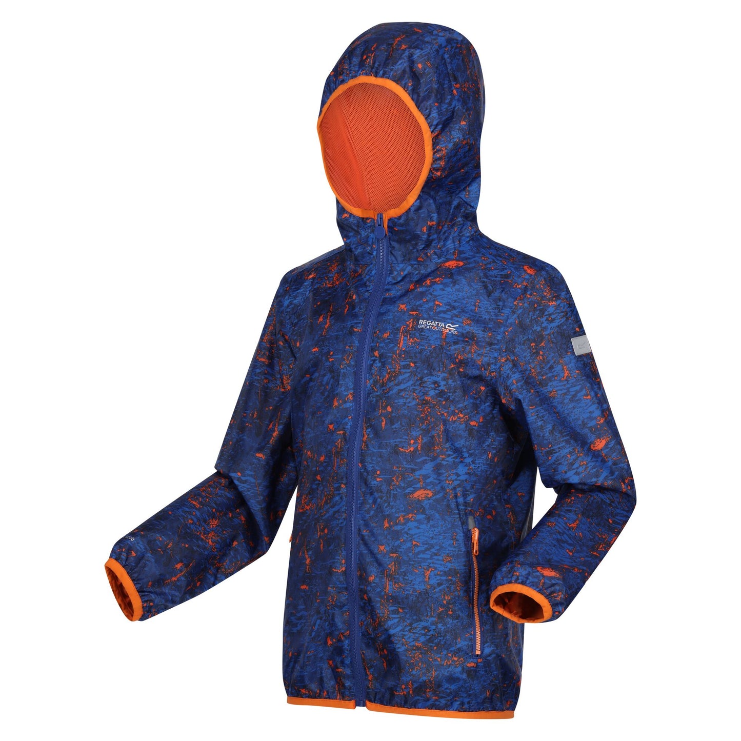 New Royal - Side - Regatta Childrens-Kids Scratch Packaway Waterproof Jacket