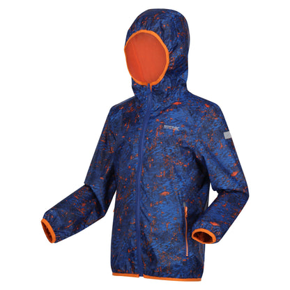 New Royal - Side - Regatta Childrens-Kids Scratch Packaway Waterproof Jacket