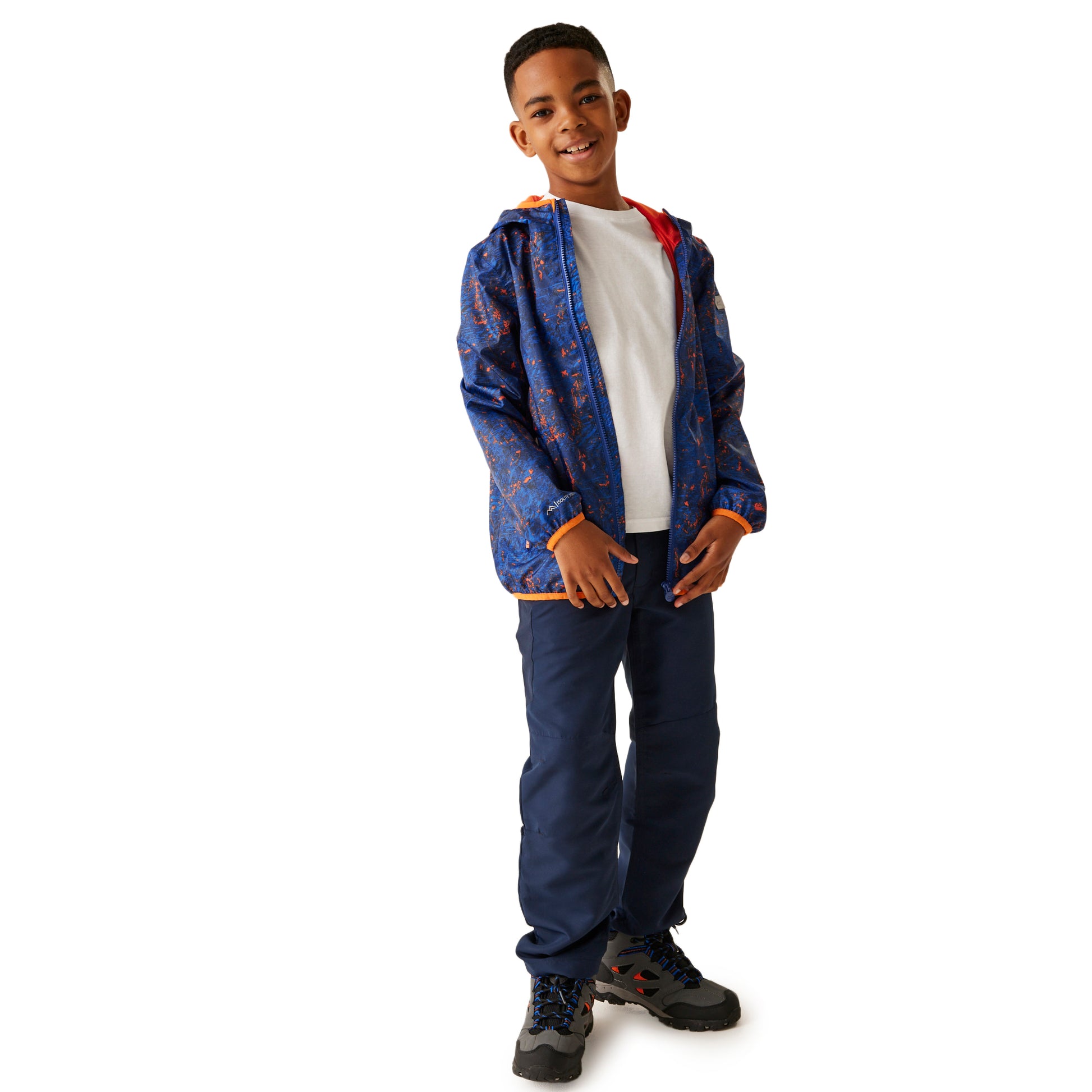 New Royal - Lifestyle - Regatta Childrens-Kids Scratch Packaway Waterproof Jacket