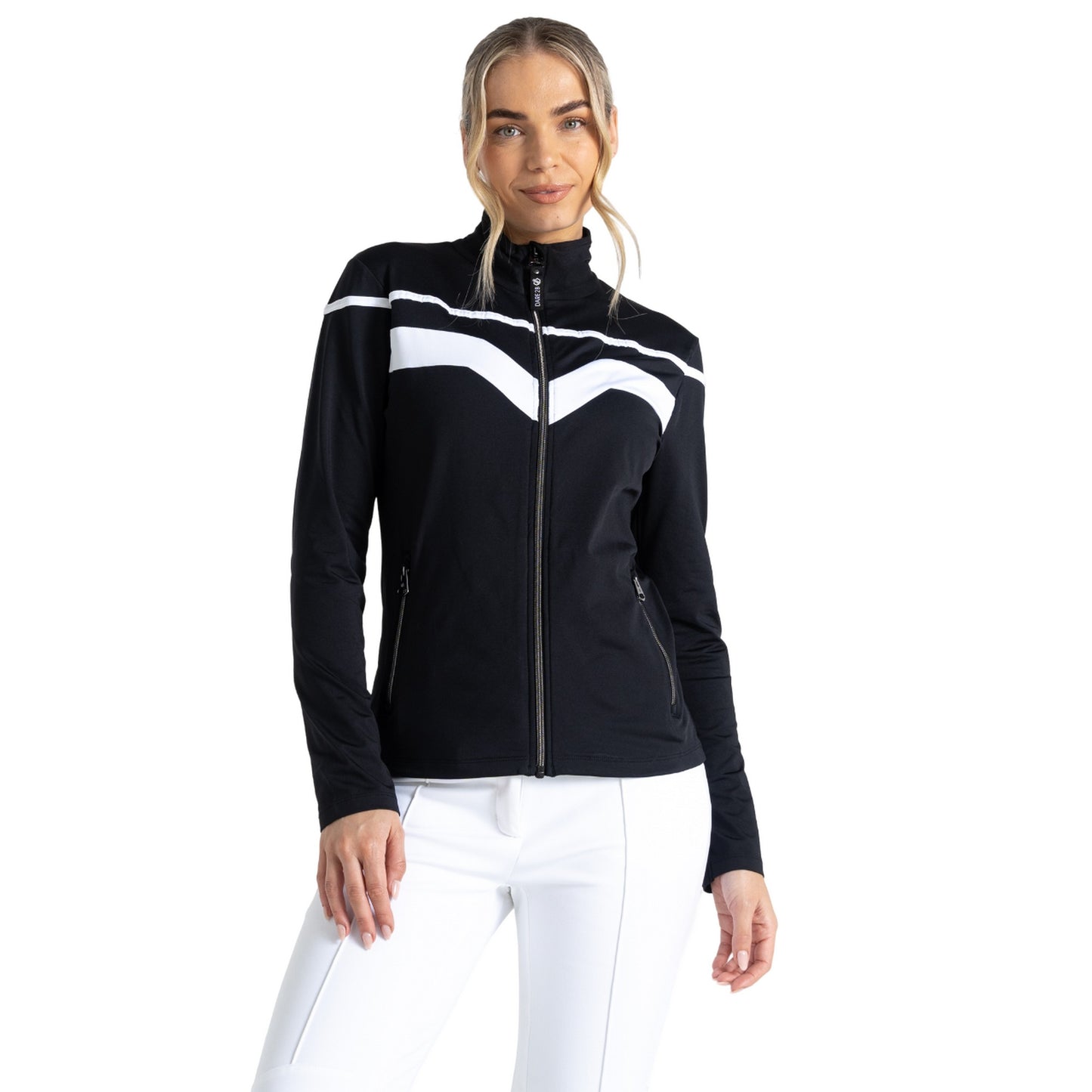 Black-White - Side - Dare 2B Womens-Ladies Rocker Core Stretch Ski Jacket