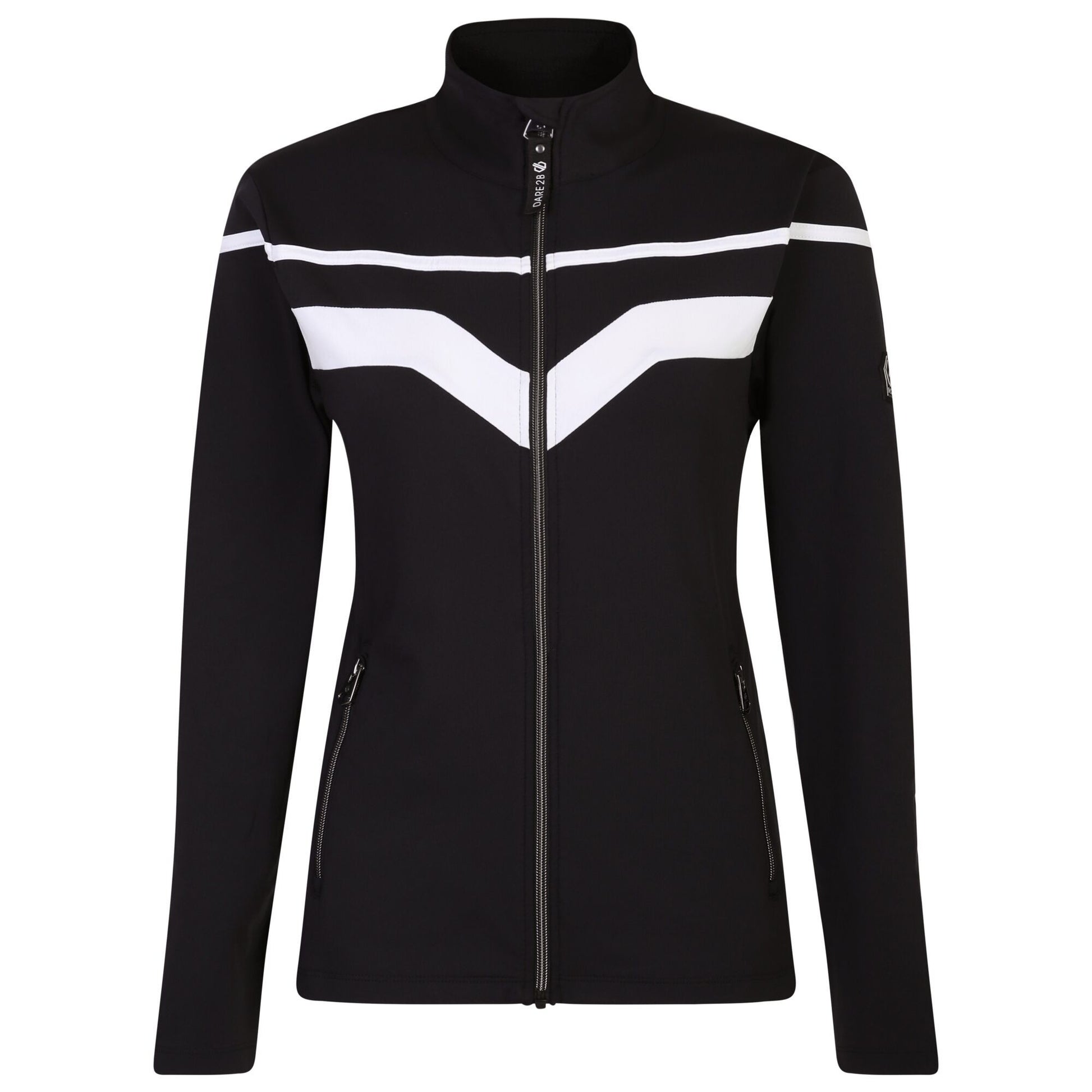 Black-White - Front - Dare 2B Womens-Ladies Rocker Core Stretch Ski Jacket