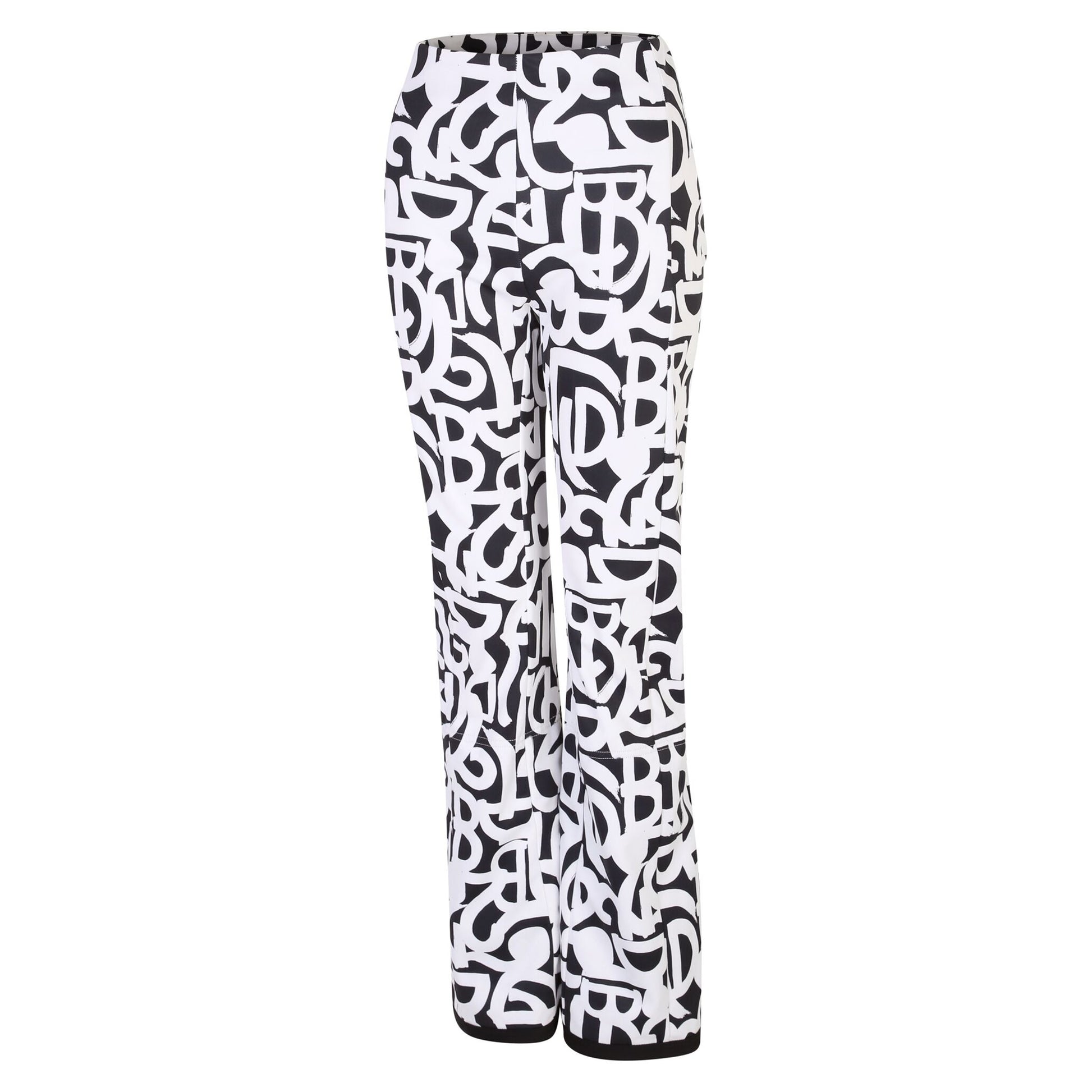 Black-White - Side - Dare 2B Womens-Ladies Uphill Graffiti Ski Trousers