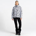 Black-White - Side - Dare 2B Womens-Ladies Society Graffiti Padded Jacket
