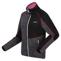 Seal Grey-Black - Side - Regatta Womens-Ladies Lindalla VII Marl Full Zip Fleece Jacket
