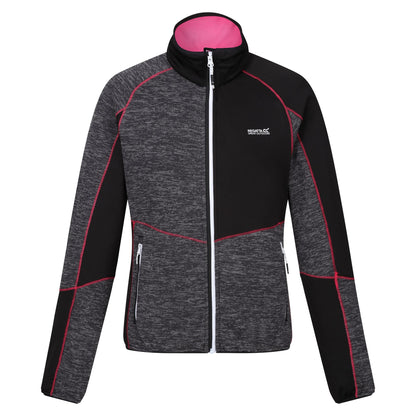 Seal Grey-Black - Front - Regatta Womens-Ladies Lindalla VII Marl Full Zip Fleece Jacket