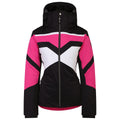 Pure Pink-Black - Front - Dare 2B Womens-Ladies Rocker Hooded Jacket