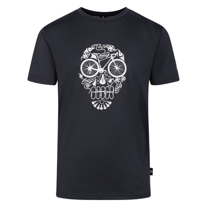 Ebony Grey - Front - Dare 2B Childrens-Kids Amuse II Skull T-Shirt