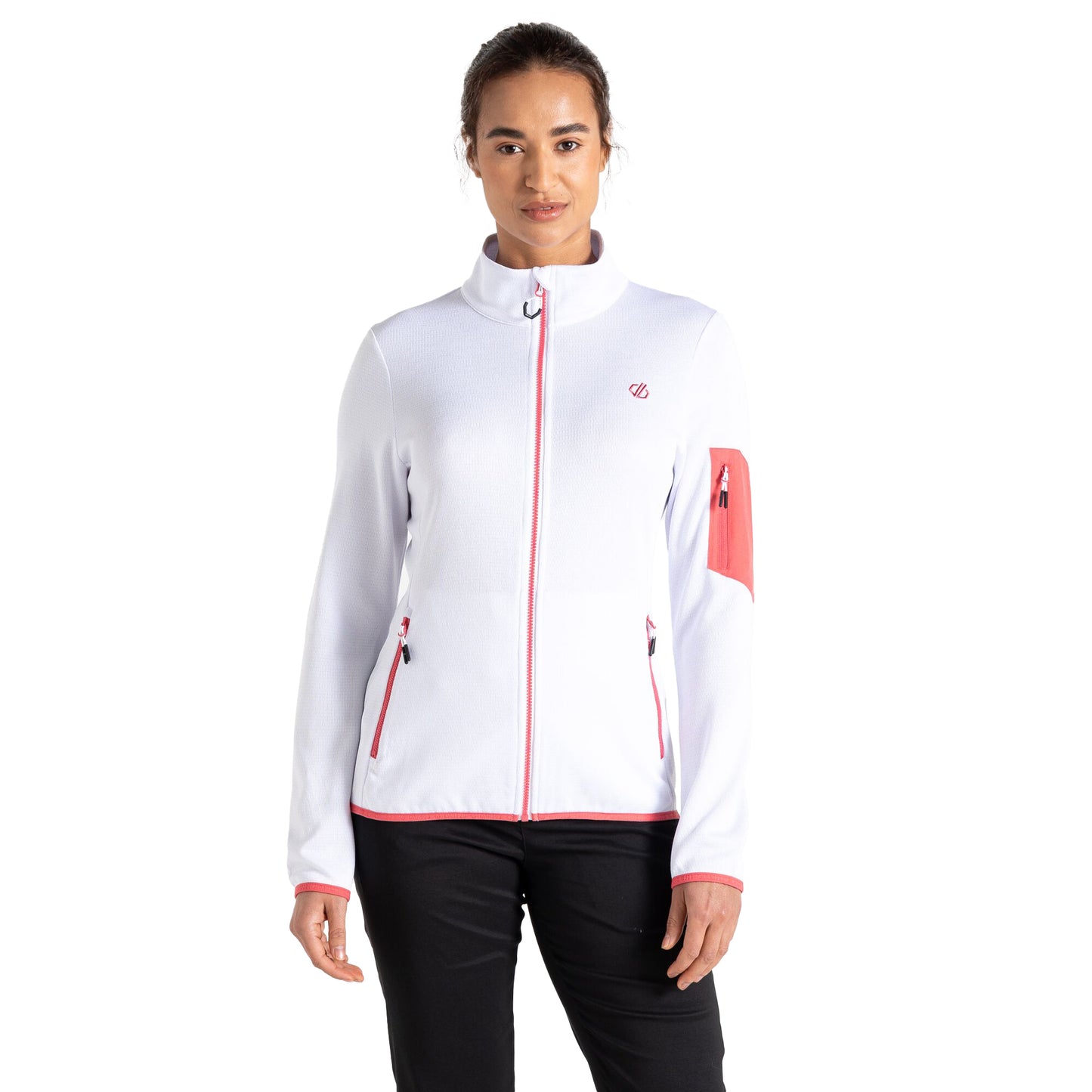 White - Lifestyle - Dare 2B Womens-Ladies Mountain Series Full Zip Fleece Jacket