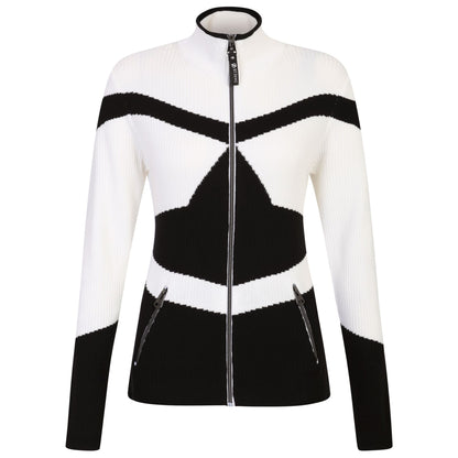 Black-White - Front - Dare 2B Womens-Ladies Rocker Zip Sweater Top