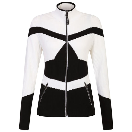 Black-White - Front - Dare 2B Womens-Ladies Rocker Zip Sweater Top