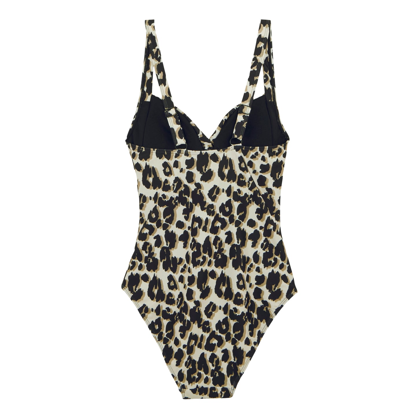 Natural - Back - Regatta Womens-Ladies Sakari Leopard Print Tummy Control One Piece Swimsuit
