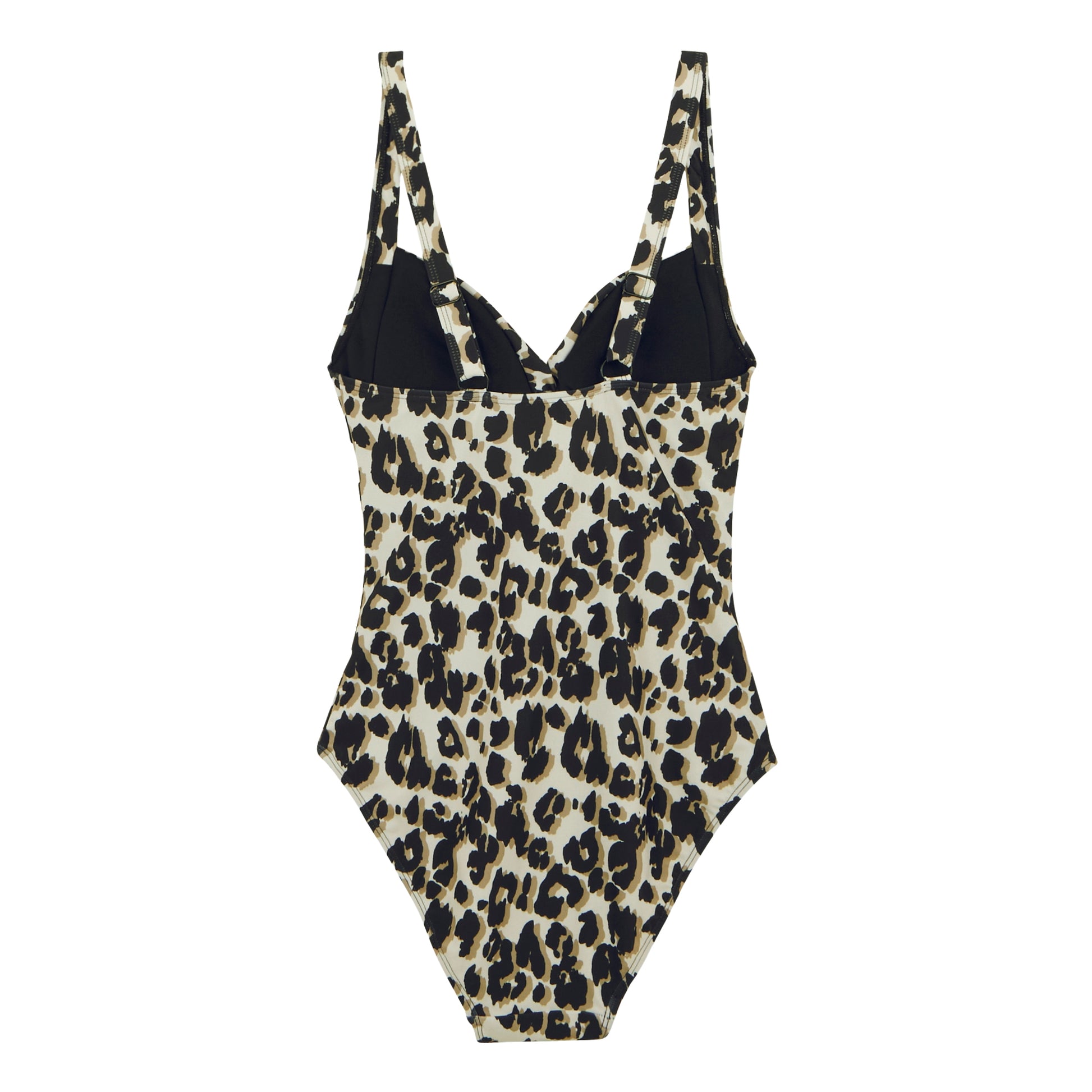 Natural - Back - Regatta Womens-Ladies Sakari Leopard Print Tummy Control One Piece Swimsuit