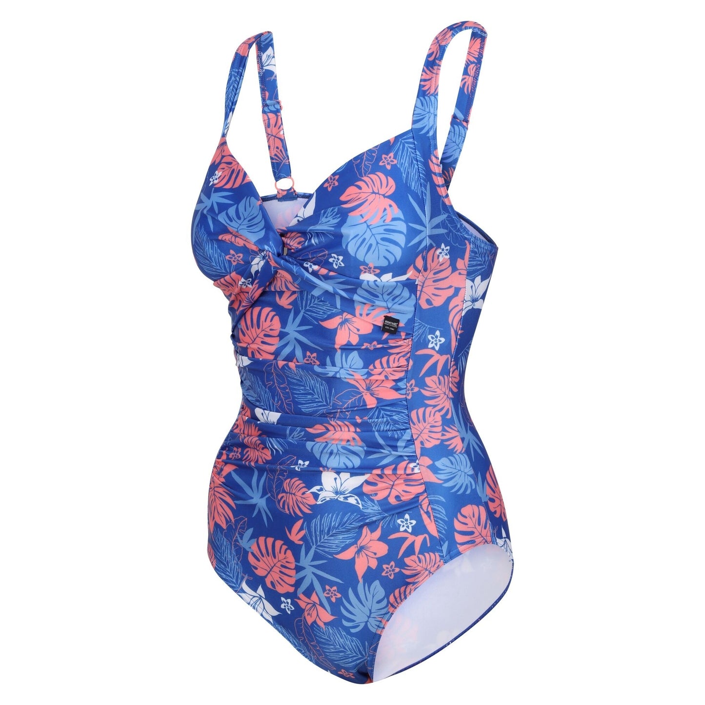 Oxford Blue - Side - Regatta Womens-Ladies Sakari Family Hawaiian Tummy Control One Piece Swimsuit