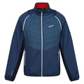 Moonlight Denim-Navy-Danger Red - Front - Regatta Mens Steren II Softshell Hybrid Jacket