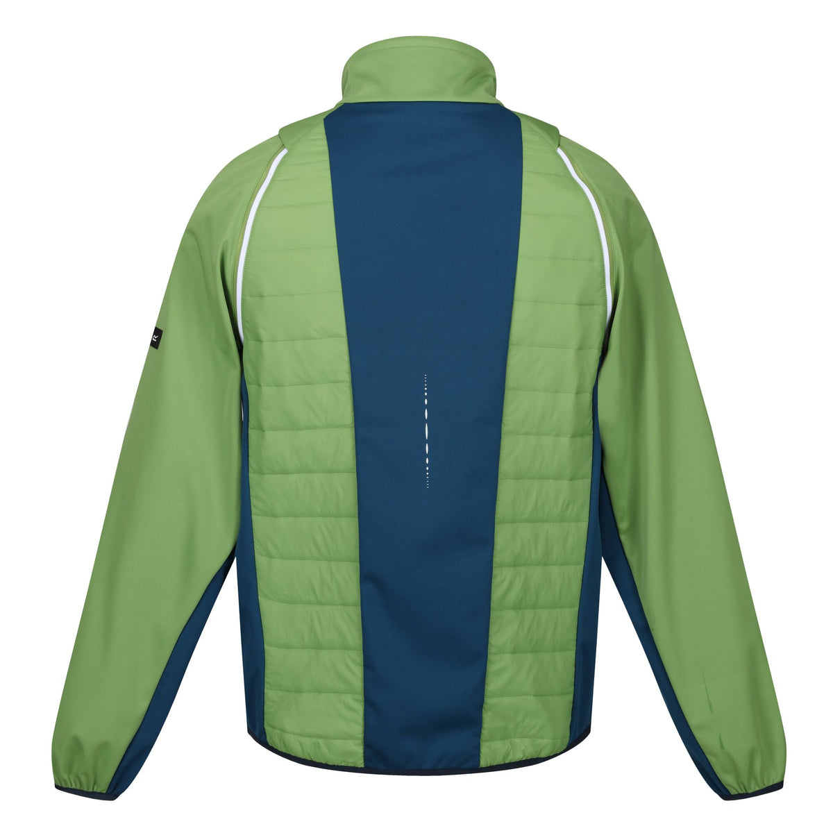 Piquant Green-Moroccan Blue-Citron Lime - Back - Regatta Mens Steren II Softshell Hybrid Jacket