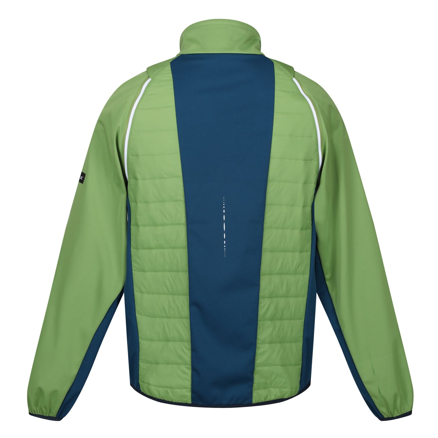 Piquant Green-Moroccan Blue-Citron Lime - Back - Regatta Mens Steren II Softshell Hybrid Jacket