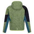 Piquant Green-Moroccan Blue-Navy - Back - Regatta Childrens-Kids Dissolver VIII Full Zip Fleece Jacket