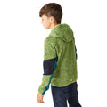 Piquant Green-Moroccan Blue-Navy - Pack Shot - Regatta Childrens-Kids Dissolver VIII Full Zip Fleece Jacket