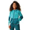 Tahoe Blue-Moroccan Blue-Bleached Aqua - Lifestyle - Regatta Childrens-Kids Dissolver VIII Full Zip Fleece Jacket