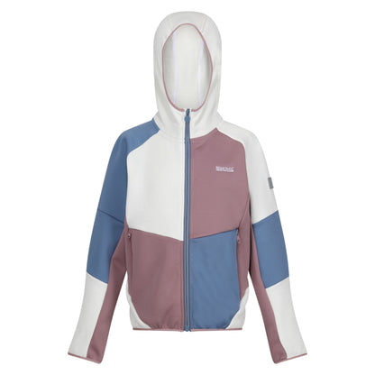White-Heather - Front - Regatta Childrens-Kids Dissolver VIII Full Zip Fleece Jacket