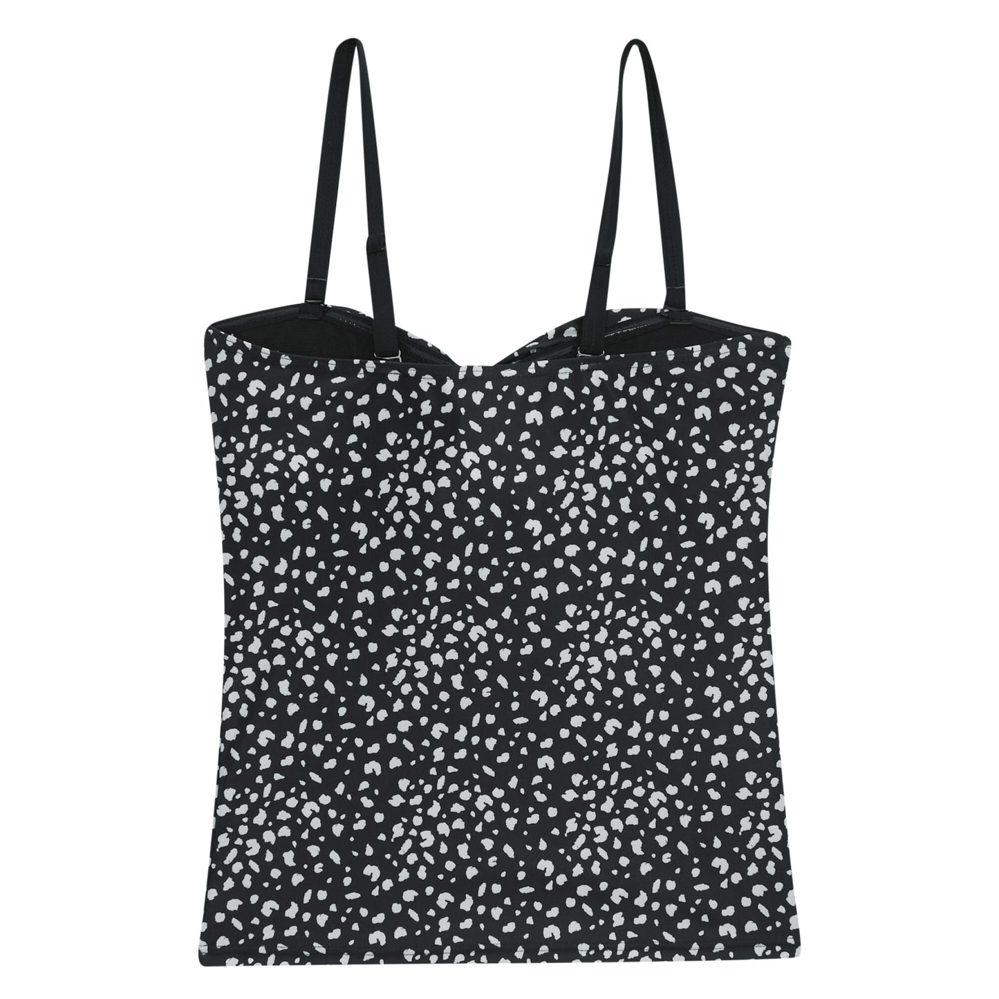 Black-White - Back - Regatta Womens-Ladies Aceana III Polka Dot Tankini Top