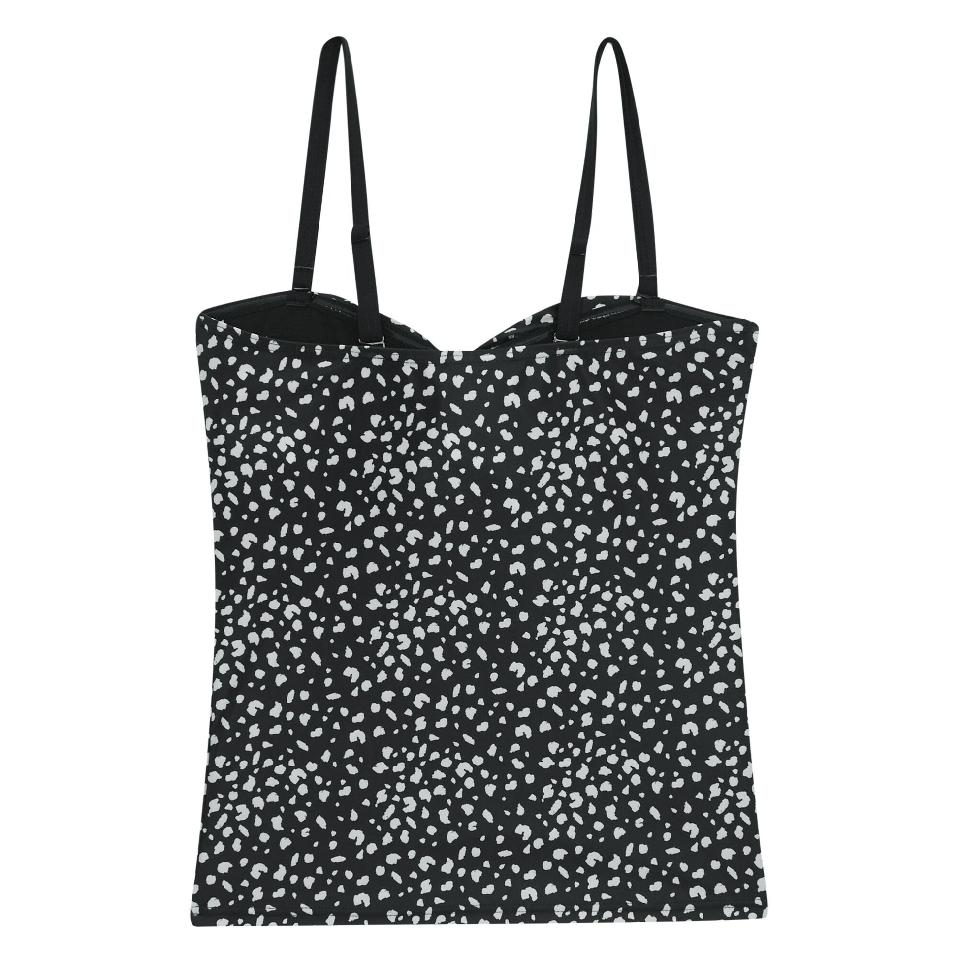 Black-White - Back - Regatta Womens-Ladies Aceana III Polka Dot Tankini Top