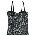 Black-White - Back - Regatta Womens-Ladies Aceana III Polka Dot Tankini Top