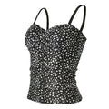 Black-White - Side - Regatta Womens-Ladies Aceana III Polka Dot Tankini Top