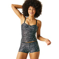 Black-White - Lifestyle - Regatta Womens-Ladies Aceana III Polka Dot Tankini Top
