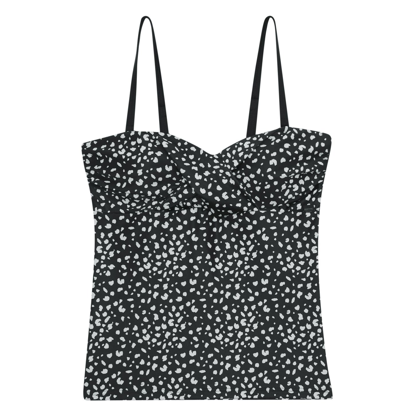 Black-White - Front - Regatta Womens-Ladies Aceana III Polka Dot Tankini Top