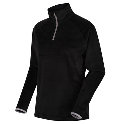 Black - Side - Regatta Womens-Ladies Lavene Half Zip Fleece Top