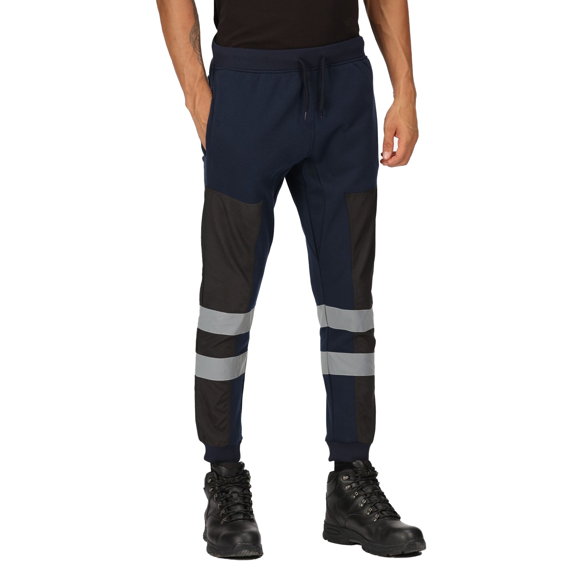 Navy - Side - Regatta Professional Mens Jogging Bottoms